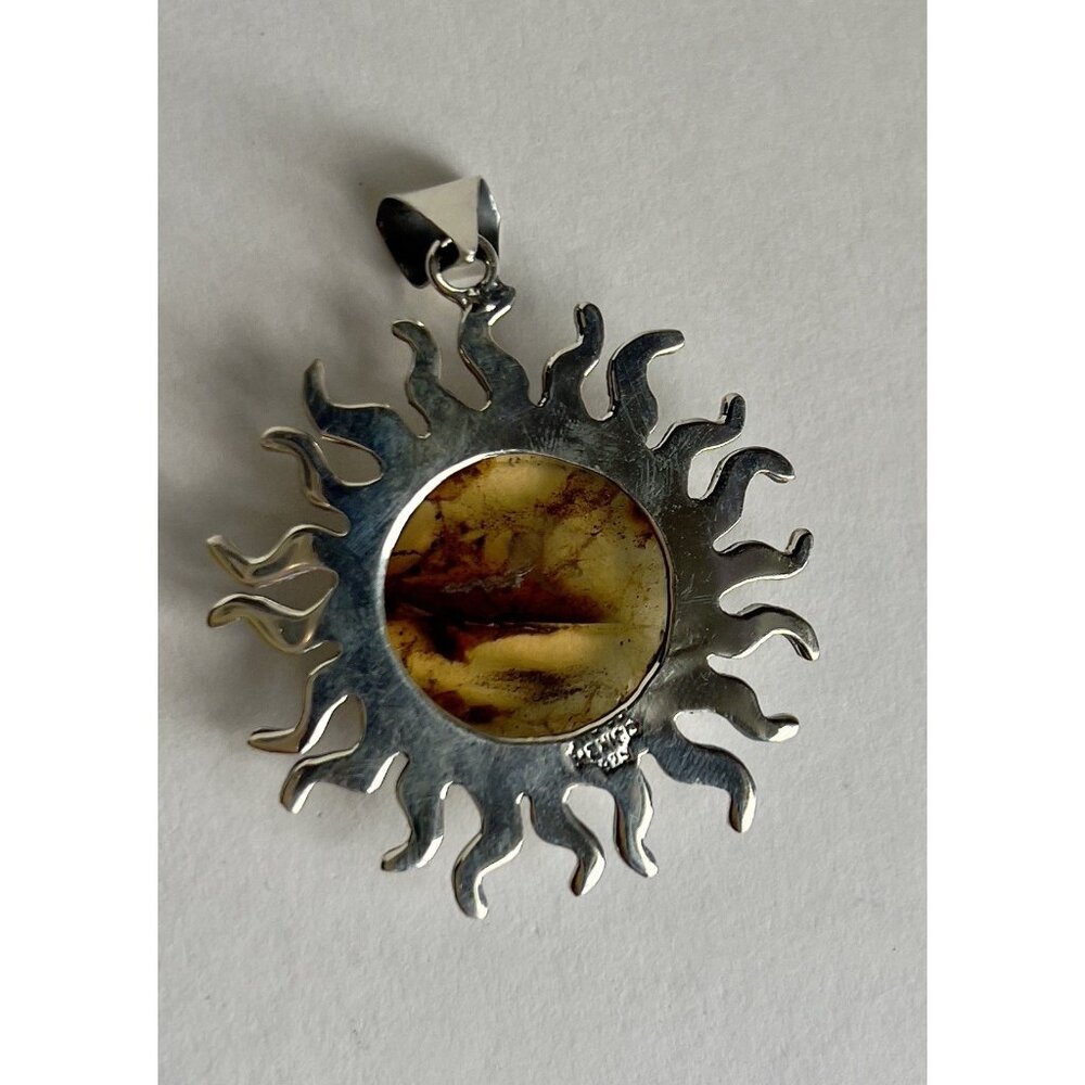 Sunburst Pendant – 925 Sterling Silver with Natural Amber - Picture 16 of 16